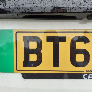 Number Plate with Green Stripe