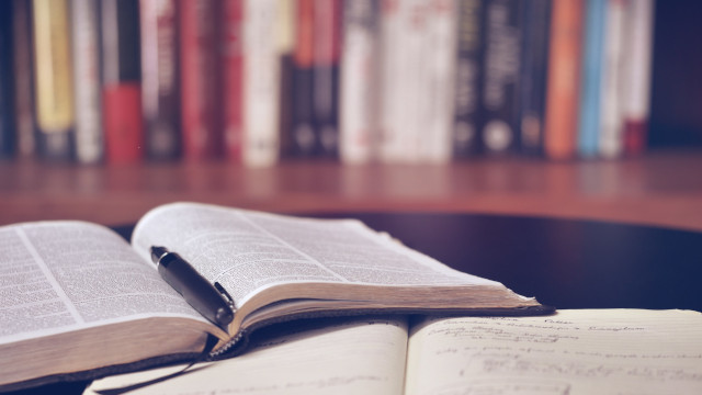An image of 2 books with a shelf